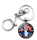 Statue Of Liberty US Flag Keychain